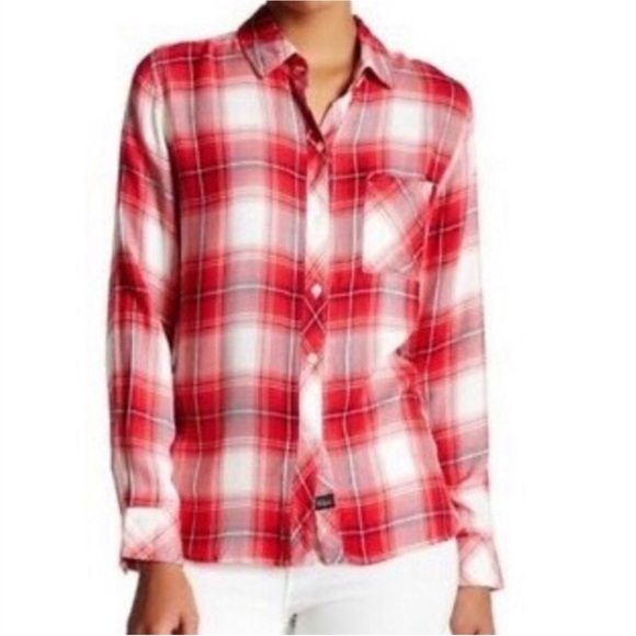 Rails red and white plaid button down - Picture 1 of 8